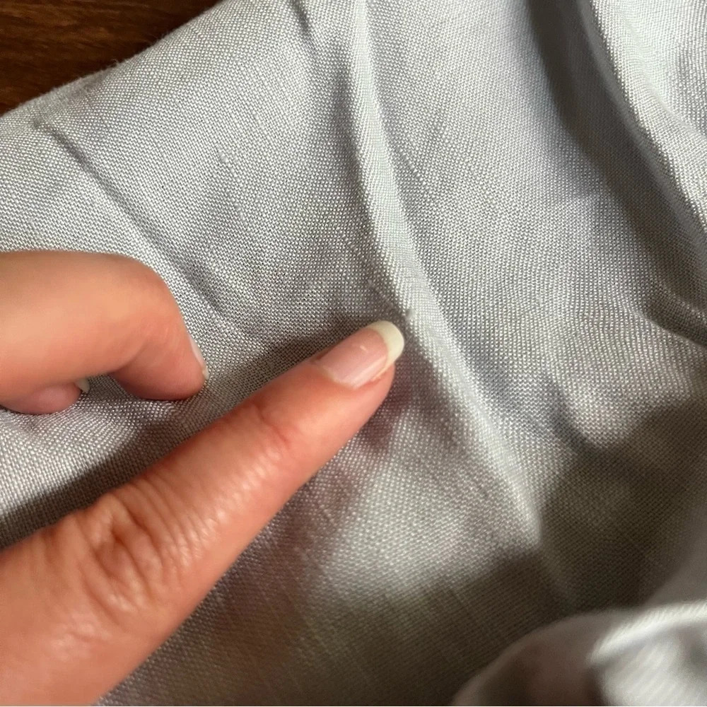NWT LINEN/LIN BLEND PUFF SLEEVE BLOUSE - Picture 14 of 14